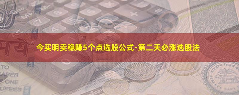 今买明卖稳赚5个点选股公式-第二天