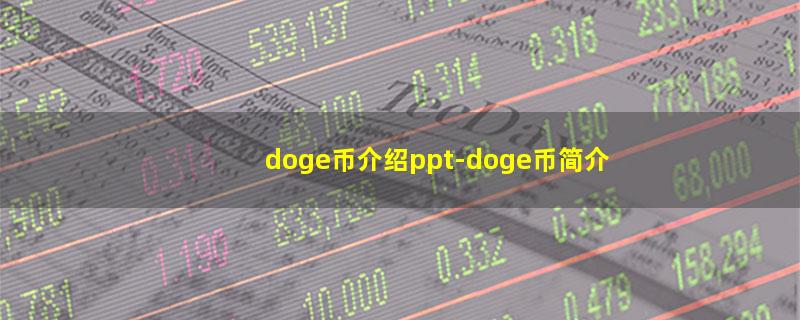 doge币介绍ppt-doge币简介