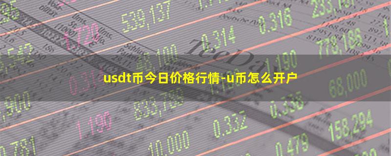 usdt币今日价格行情-u币怎么开户