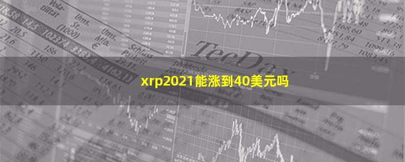 xrp2021能涨到40美元吗