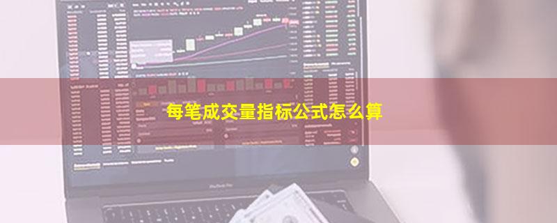 每笔成交量指标公式怎么算