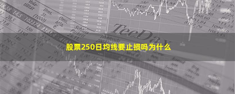 股票250日均线要止损吗为什么