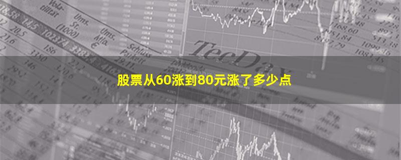 股票从60涨到80元涨了多少点