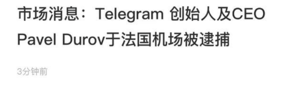 Telegram创始人被捕引发TON暴跌，加密货币前十大创始人风波不断！！！