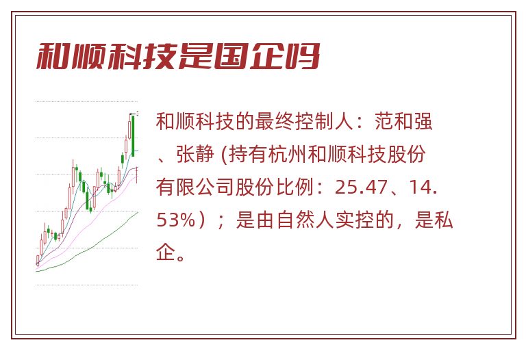 和顺科技是国企吗