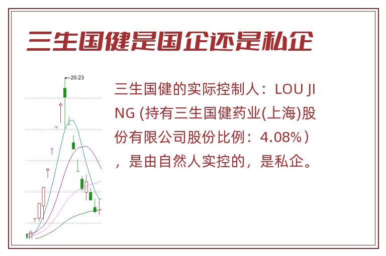 三生国健是国企还是私企