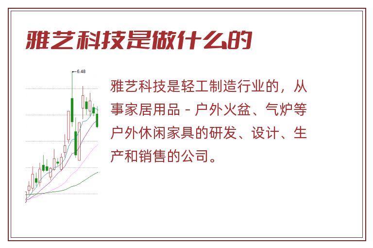 雅艺科技是做什么的