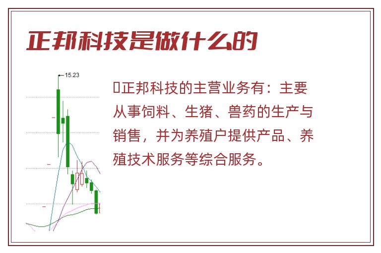 正邦科技是做什么的