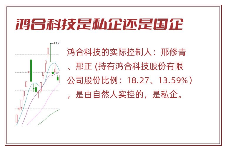 鸿合科技是私企还是国企