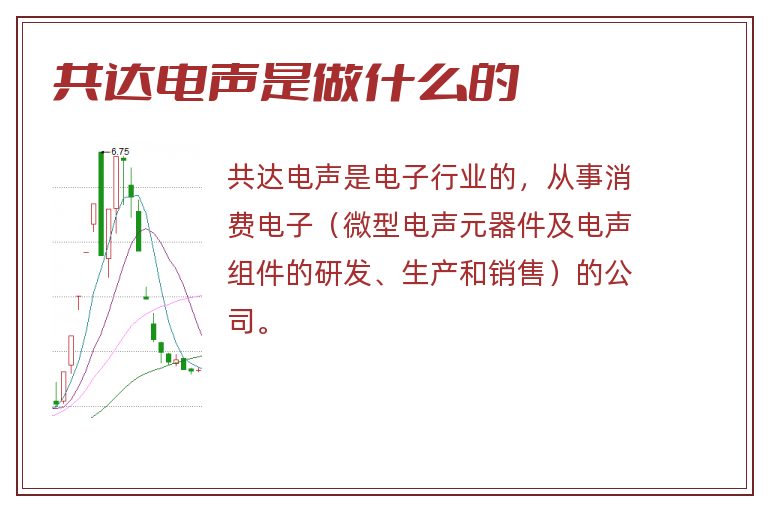 共达电声是做什么的