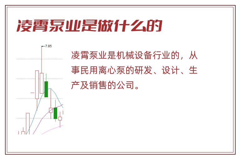 凌霄泵业是做什么的