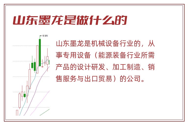 山东墨龙是做什么的