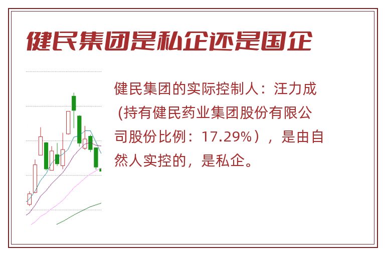 健民集团是私企还是国企