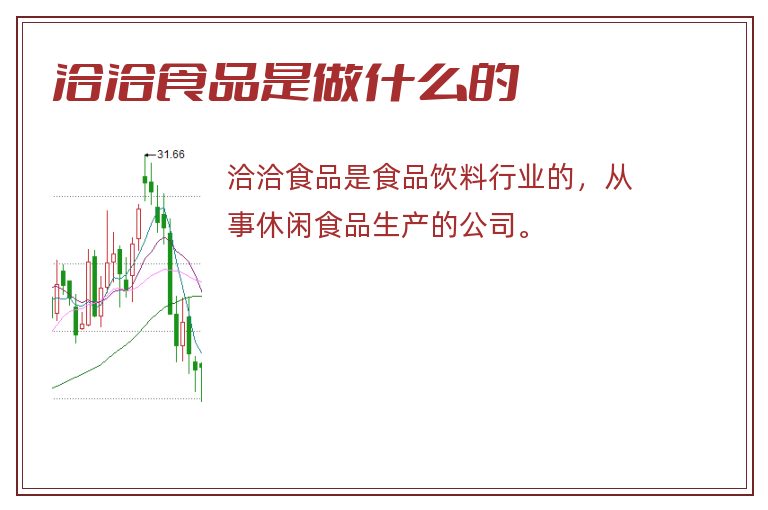 洽洽食品是做什么的