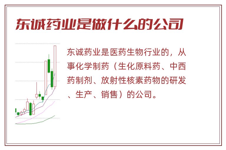 东诚药业是做什么的公司