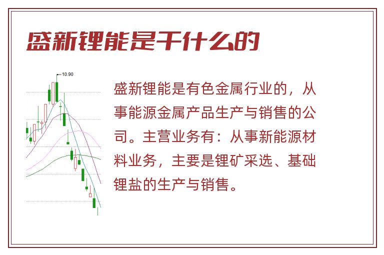 盛新锂能是干什么的