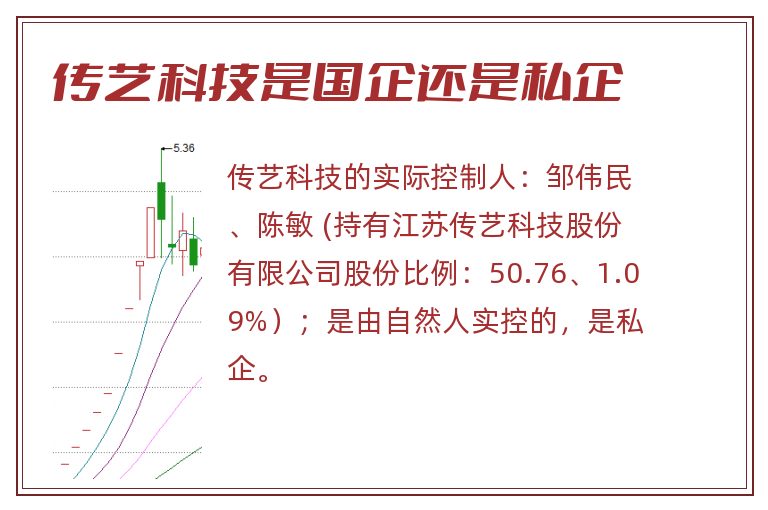 传艺科技是国企还是私企