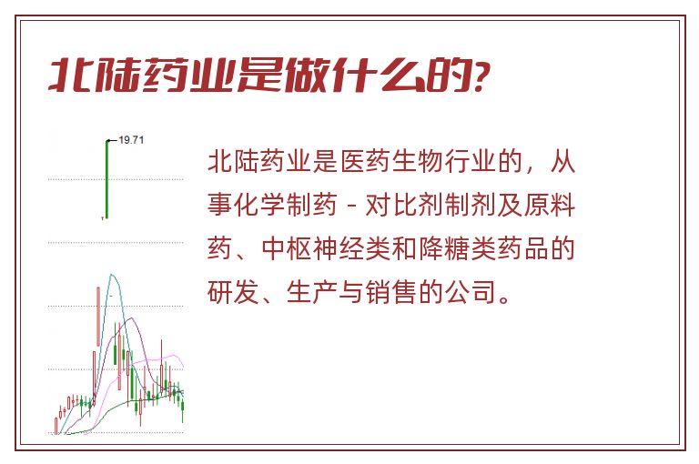 北陆药业是做什么的?