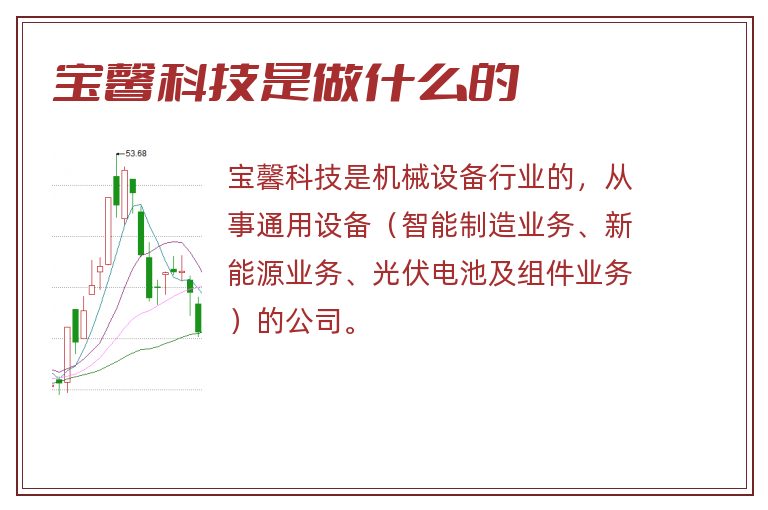 宝馨科技是做什么的