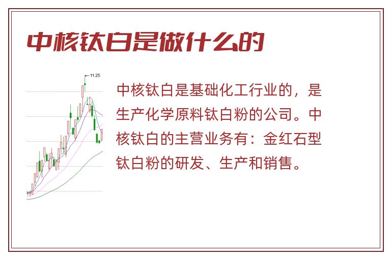 中核钛白是做什么的