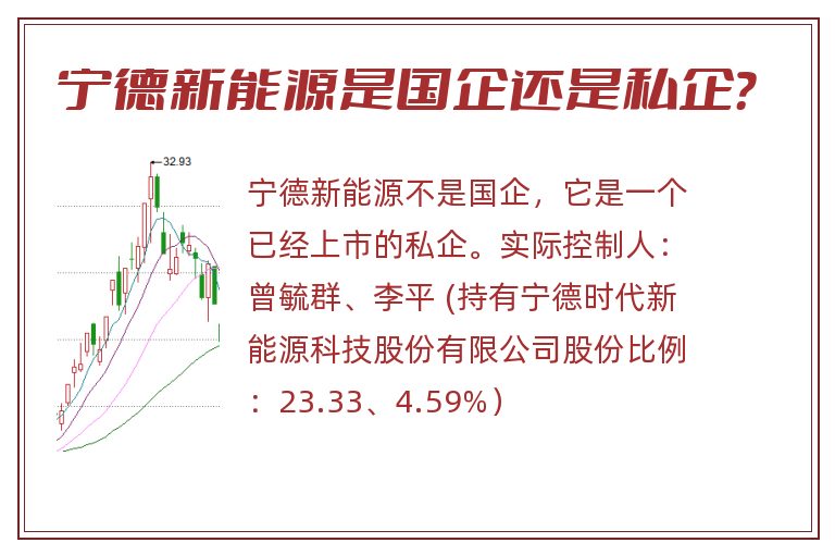 宁德新能源是国企还是私企？