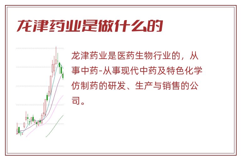 龙津药业是做什么的