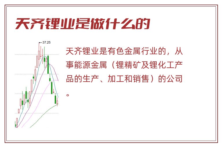 天齐锂业是做什么的