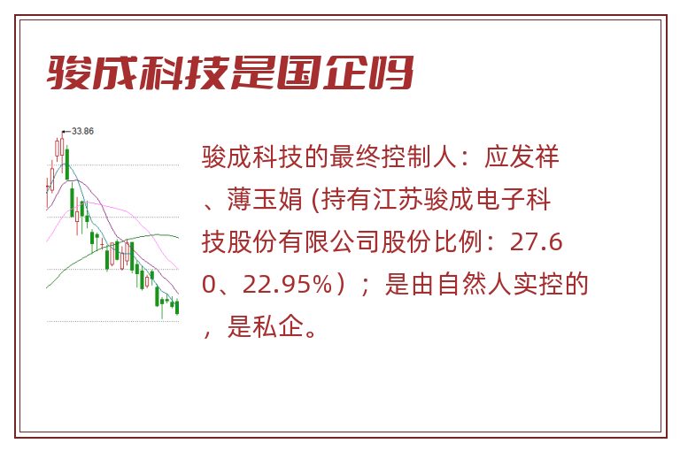 骏成科技是国企吗