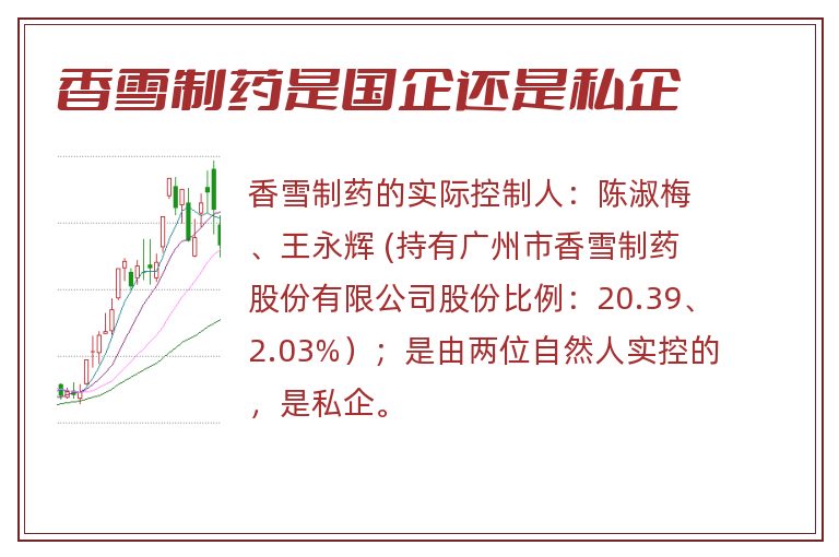 香雪制药是国企还是私企