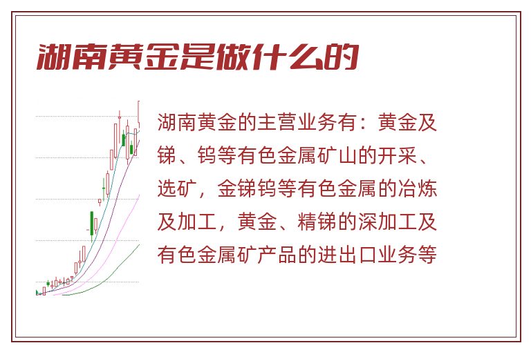 湖南黄金是做什么的