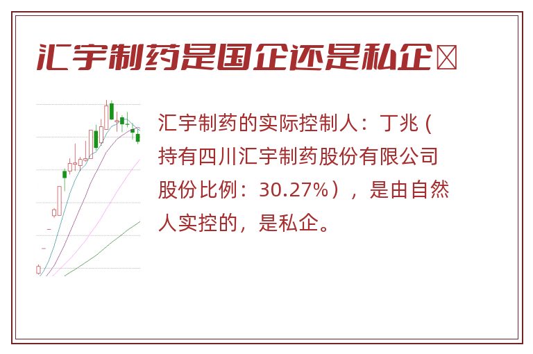 汇宇制药是国企还是私企	