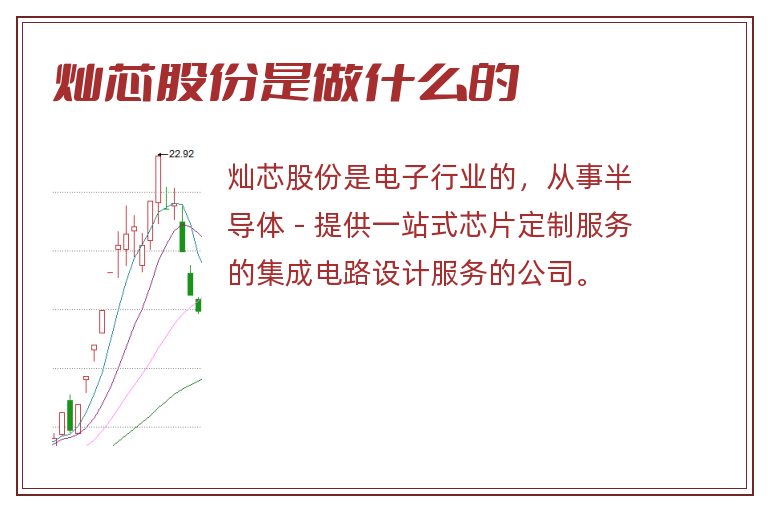 灿芯股份是做什么的