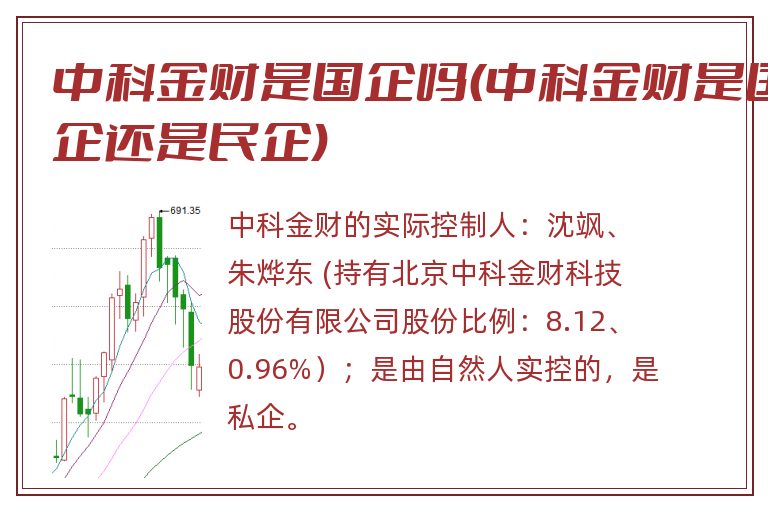 中科金财是国企吗(中科金财是国企还是民企)