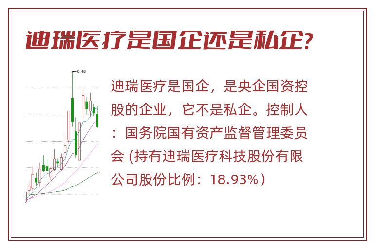 迪瑞医疗是国企还是私企?