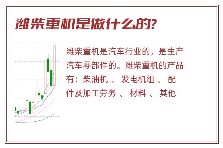 潍坊潍潍柴重机是做什么的公司？