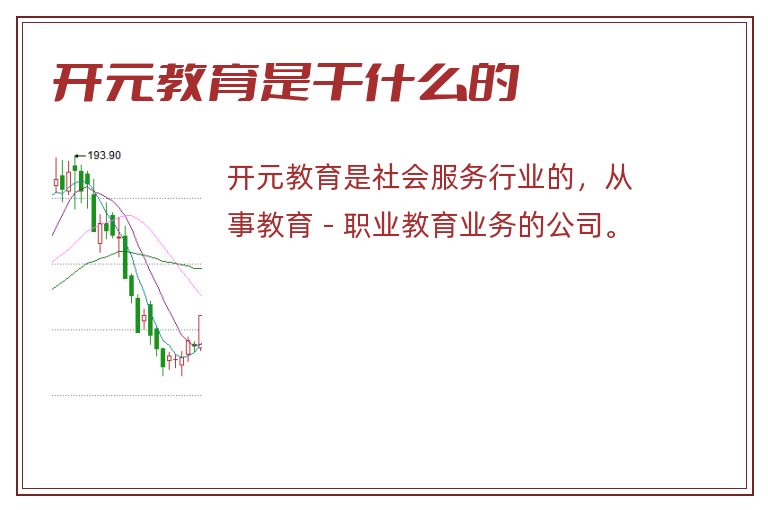 开元教育是干什么的