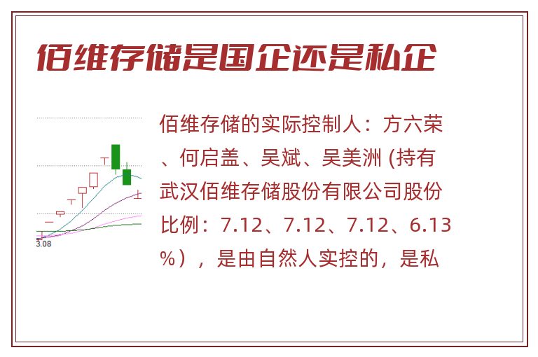 佰维存储是国企还是私企