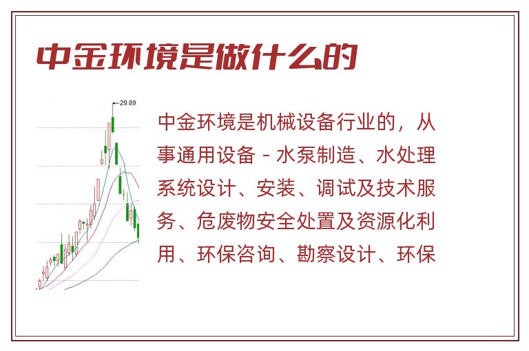 中金环境是做什么的