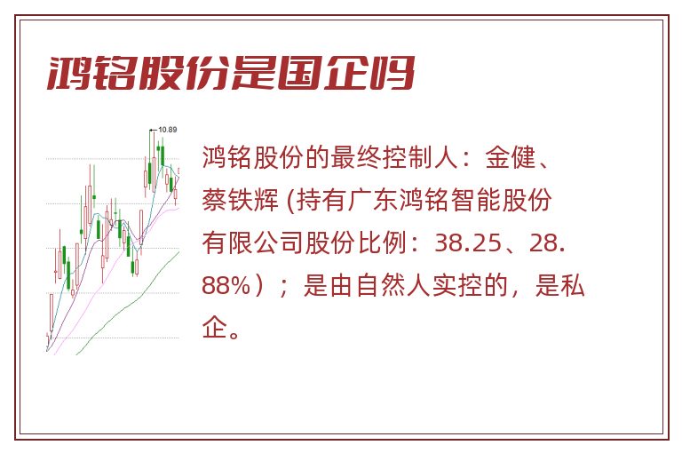 鸿铭股份是国企吗