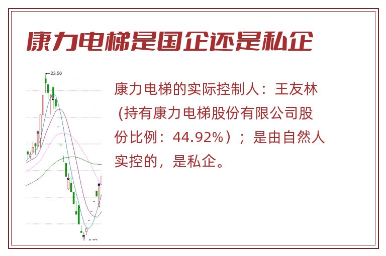 康力电梯是国企还是私企