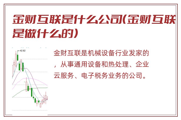 金财互联是什么公司（金财互联是做什么的）