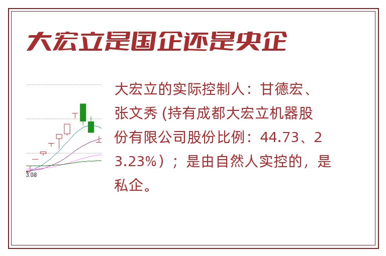 大宏立是国企还是央企