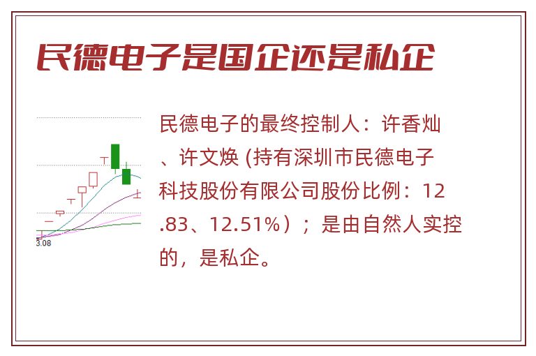 民德电子是国企还是私企