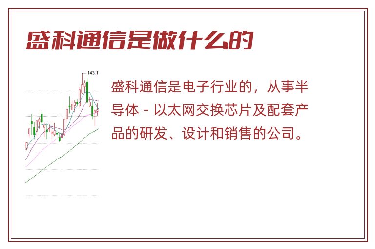 盛科通信是做什么的