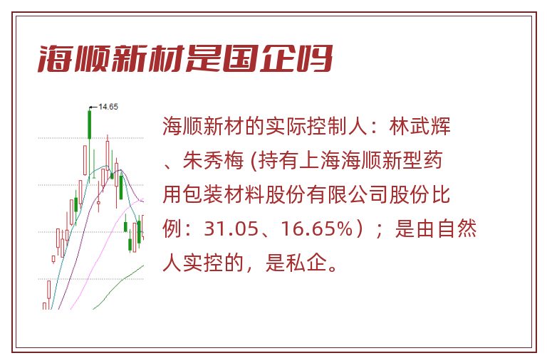 海顺新材是国企吗