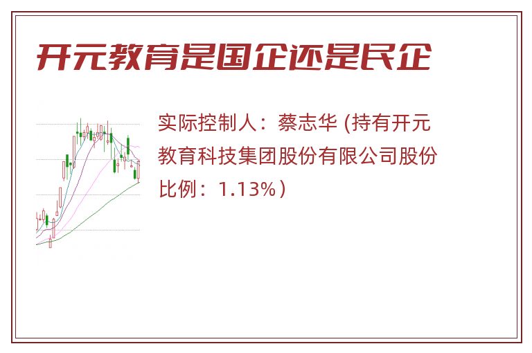 开元教育是国企还是民企