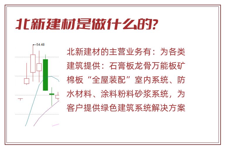 北新建材是做什么的？