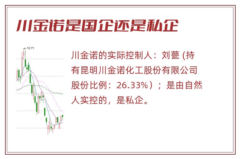 川金诺是国企还是私企