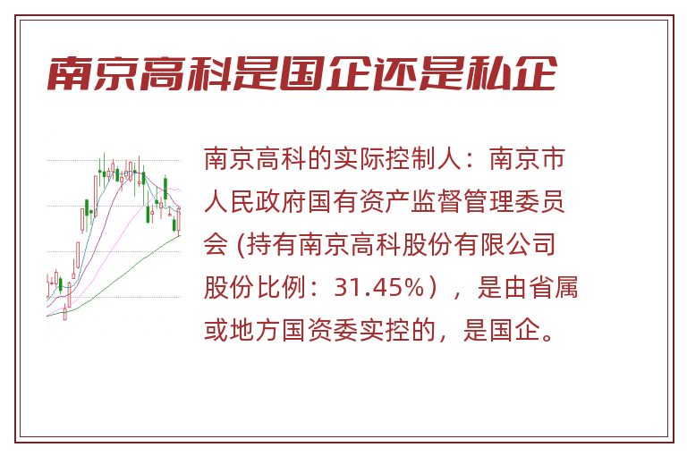 南京高科是国企还是私企