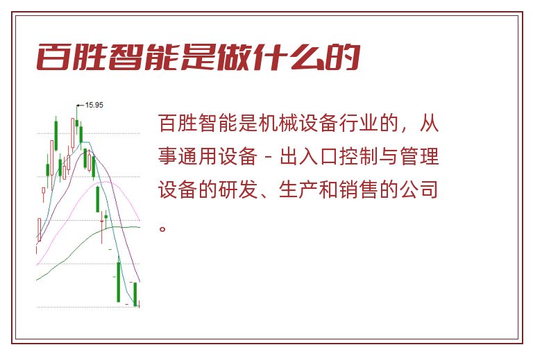 百胜智能是做什么的